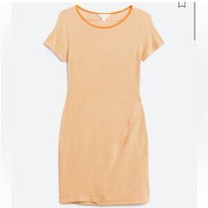 Market &‎ Spruce Stitchfix Bridgitte Knit T-shirt Yellow Striped Dress Large NWT